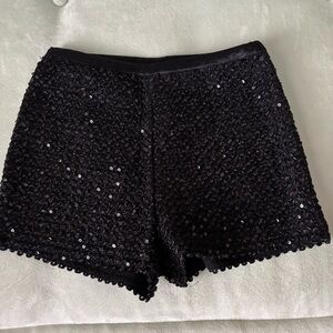 Party! Black Sparkly Hotpants!